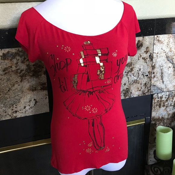 bebe Tops - Bebe Red short sleeve shirt